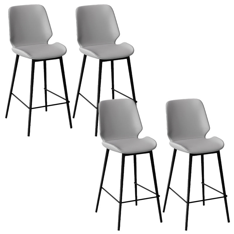 Scandinavian Bucket Counter & Bar Stool Footrest Leather Indoor Counter Stool