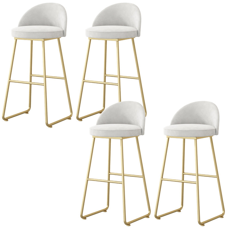 Nordic Glam Bar-stool Bucket Bar Stool for Home with Metal Legs
