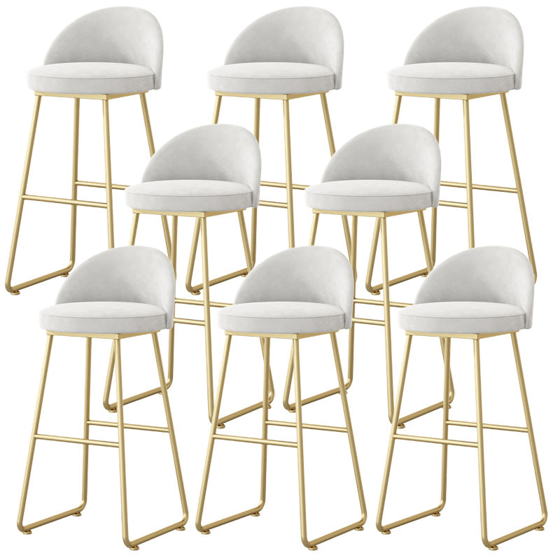 Nordic Glam Bar-stool Bucket Bar Stool for Home with Metal Legs
