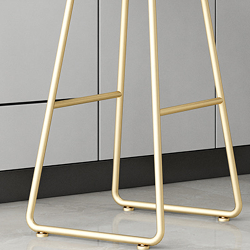 Nordic Glam Bar-stool Bucket Bar Stool for Home with Metal Legs