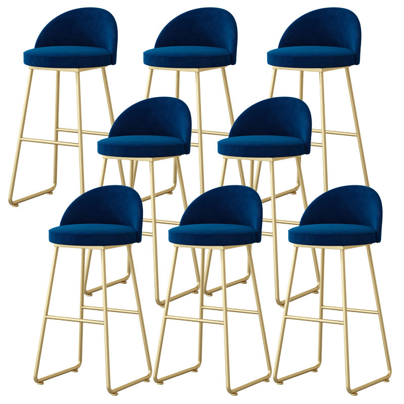 Nordic Glam Bar-stool Bucket Bar Stool for Home with Metal Legs
