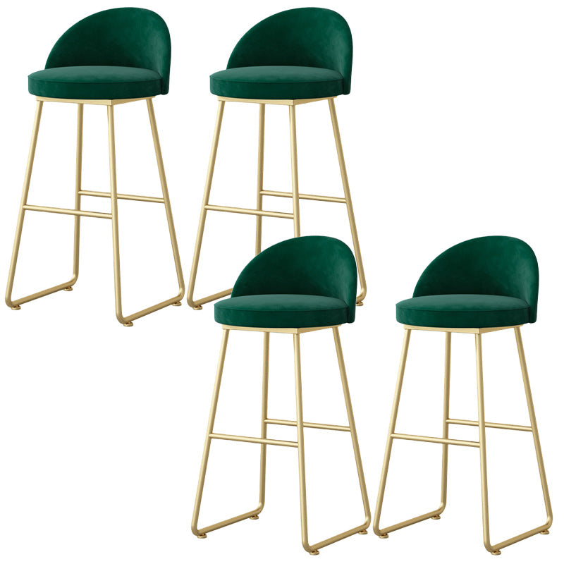 Nordic Glam Bar-stool Bucket Bar Stool for Home with Metal Legs