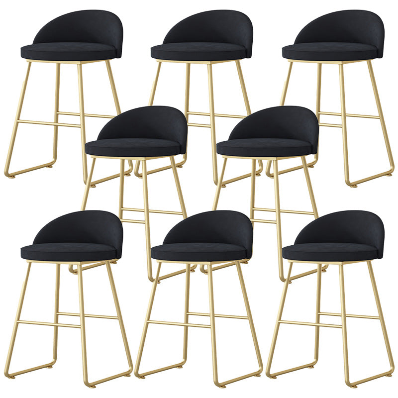 Nordic Glam Bar-stool Bucket Bar Stool for Home with Metal Legs
