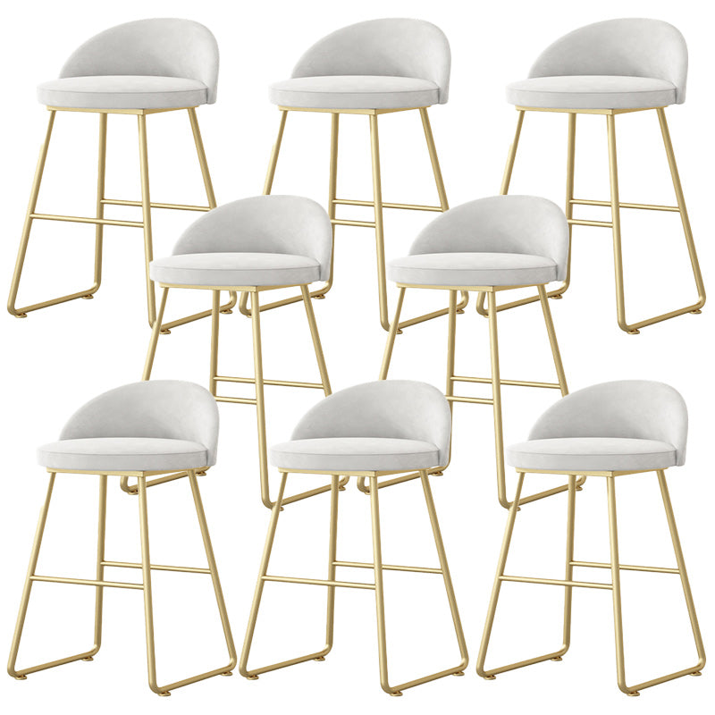 Nordic Glam Bar-stool Bucket Bar Stool for Home with Metal Legs