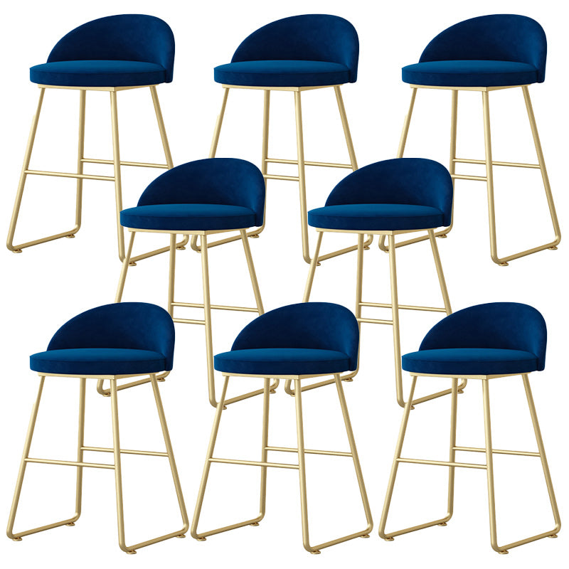 Nordic Glam Bar-stool Bucket Bar Stool for Home with Metal Legs