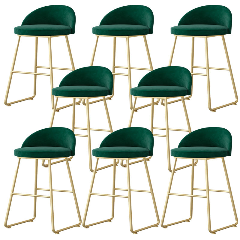 Nordic Glam Bar-stool Bucket Bar Stool for Home with Metal Legs