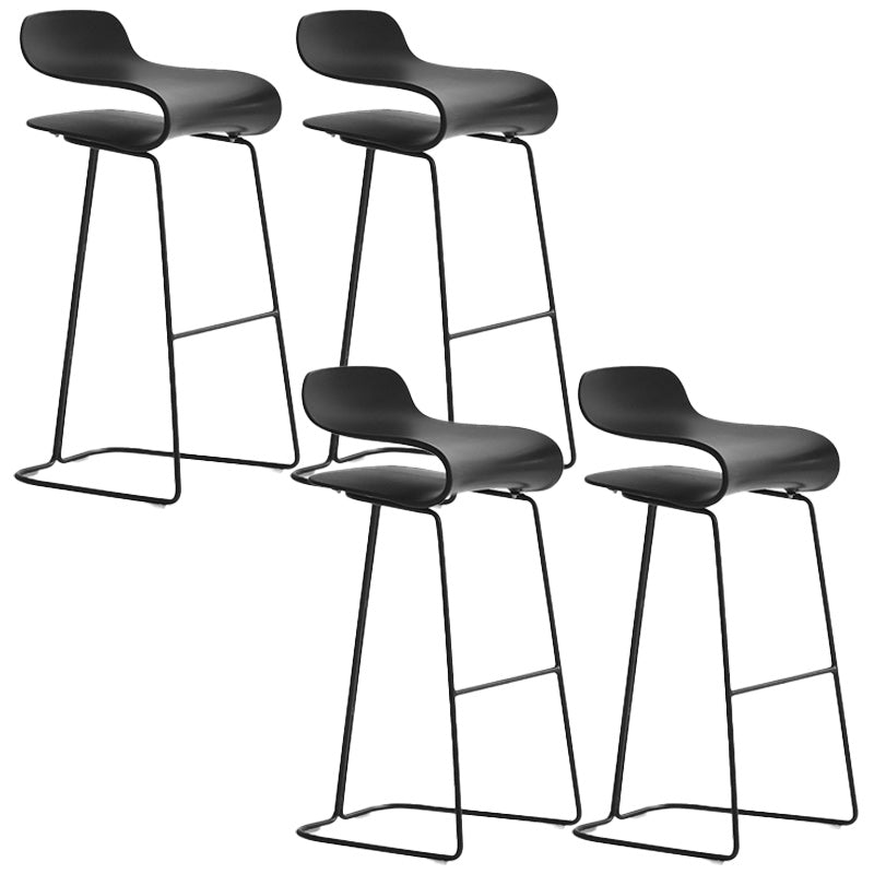 Modern Style Bar-stool Plastic Bar Stool with Metal Legs for Home