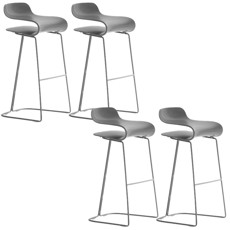 Modern Style Bar-stool Plastic Bar Stool with Metal Legs for Home