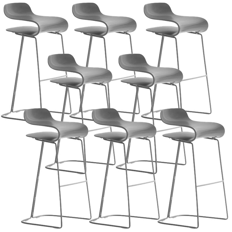 Modern Style Bar-stool Plastic Bar Stool with Metal Legs for Home