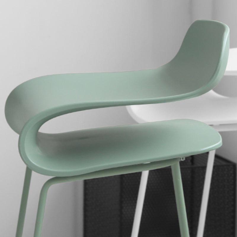 Modern Style Bar-stool Plastic Bar Stool with Metal Legs for Home