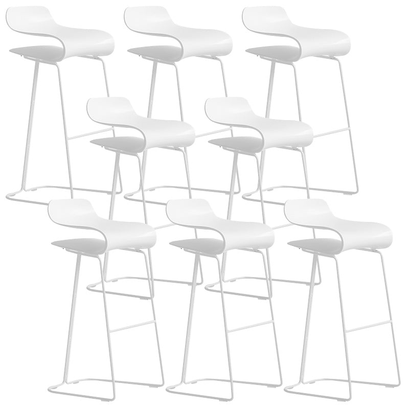 Modern Style Bar-stool Plastic Bar Stool with Metal Legs for Home