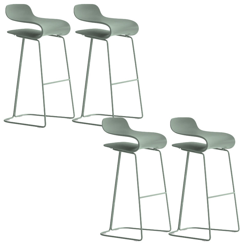 Modern Style Bar-stool Plastic Bar Stool with Metal Legs for Home