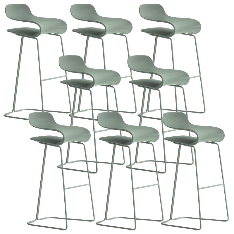 Modern Style Bar-stool Plastic Bar Stool with Metal Legs for Home