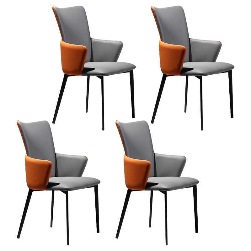 Modern Style Faux Leather Dining Side Chairs Upholstered Side Chairs for Restaurant Use