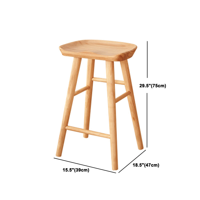 Luxury Rectangle Solid Wood Bar Table Set 1/2/3 Pieces Counter Table with Backless Stools