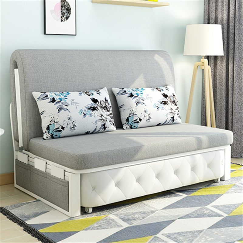 Armless Cotton Blend Contemporary Convertible Bed Sofa Couch