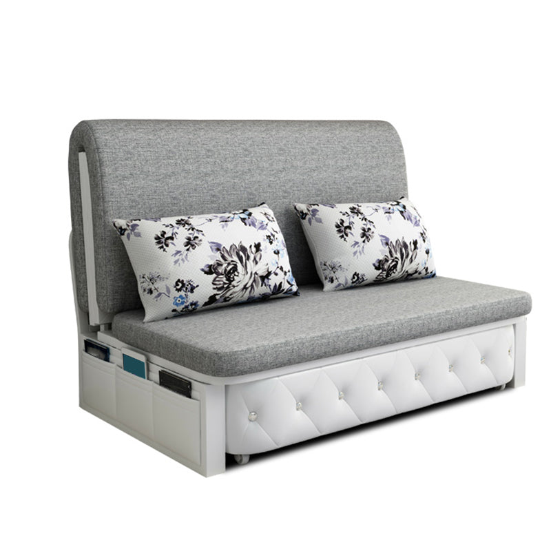 Armless Cotton Blend Contemporary Convertible Bed Sofa Couch