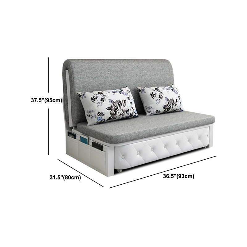 Armless Cotton Blend Contemporary Convertible Bed Sofa Couch