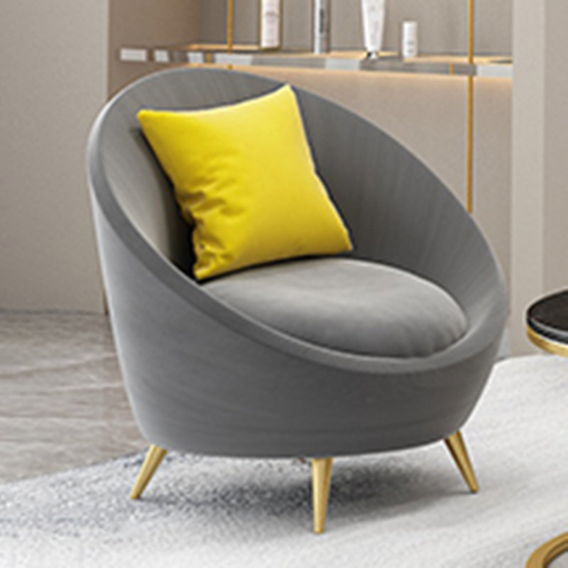 Velvet Sloped Arm Sofa Contemporary Standard Sofa with Sewn Pillow Back