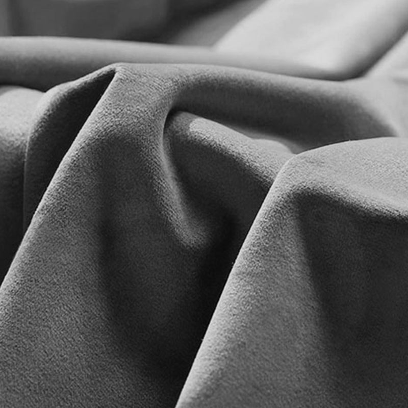 Velvet Sloped Arm Sofa Contemporary Standard Sofa with Sewn Pillow Back