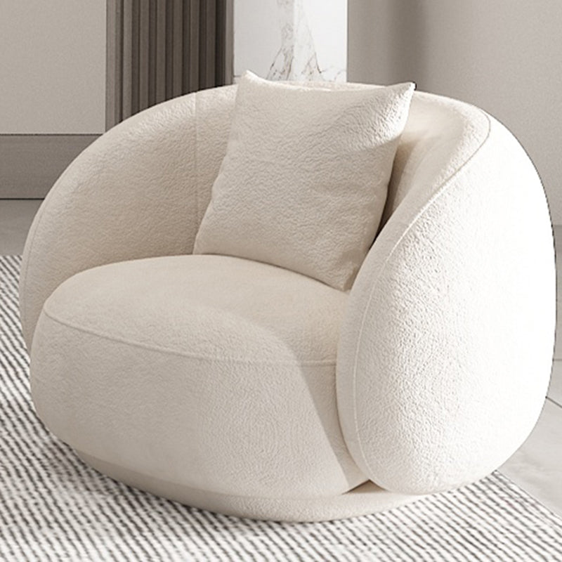Wool Sloped Arm Sofa Contemporary Curved Sofa for Living Room, Apartment