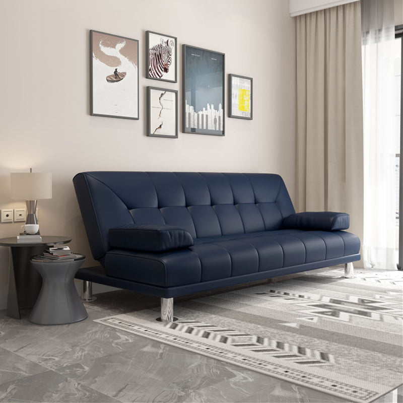 31.5"/34.6" H Faux Leather Pillow Top Arm Tufted Sofa Bed For Living Room