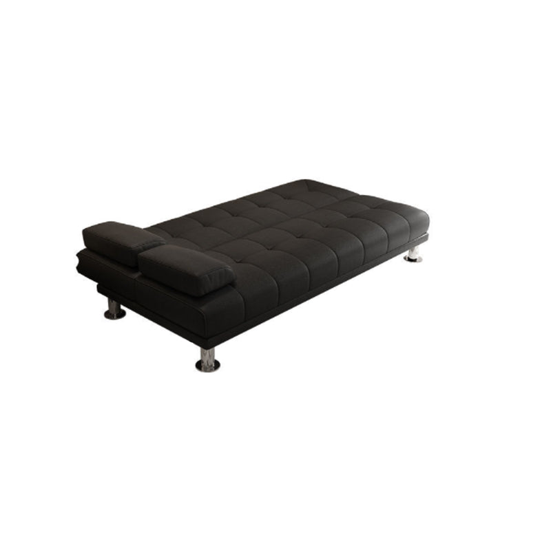 31.5"/34.6" H Faux Leather Pillow Top Arm Tufted Sofa Bed For Living Room