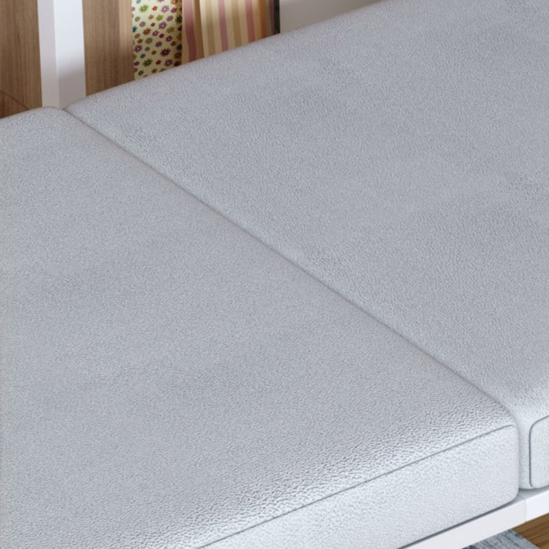 Tight Back Modern Square Arm Sofa Bed in Grey for Living Room