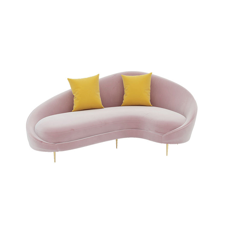 Ultra-Modern Curved Sofa with Tight Back and Tuxedo Arm for Apartment