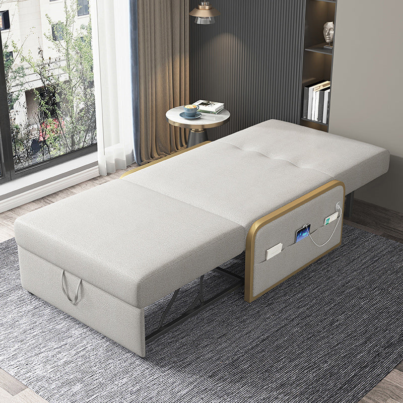 Faux Leather Stain Resistant Contemporary Armless Bed Sofa Couch