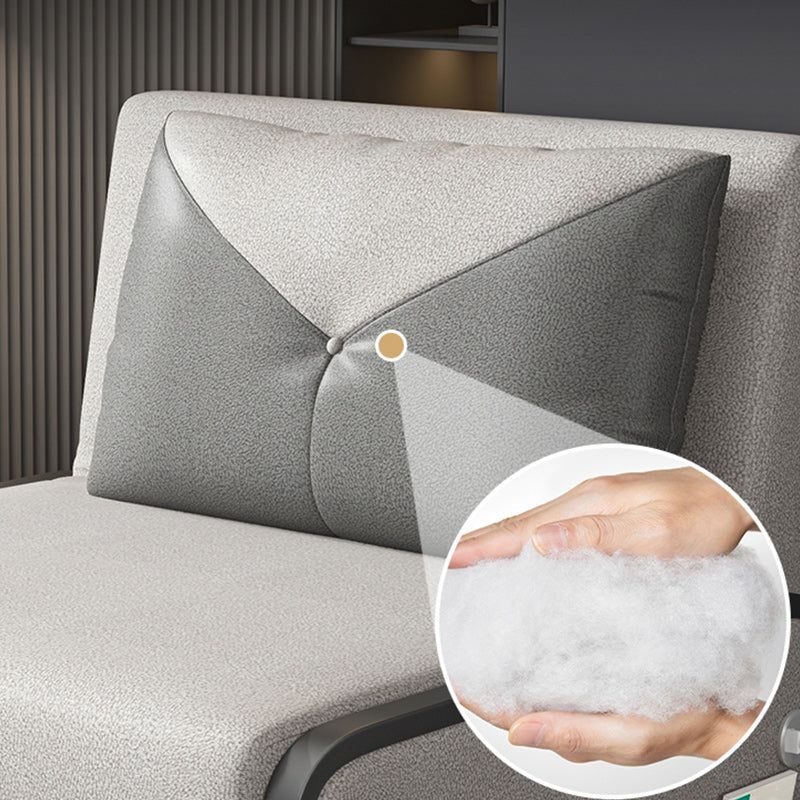 Faux Leather Stain Resistant Contemporary Armless Bed Sofa Couch
