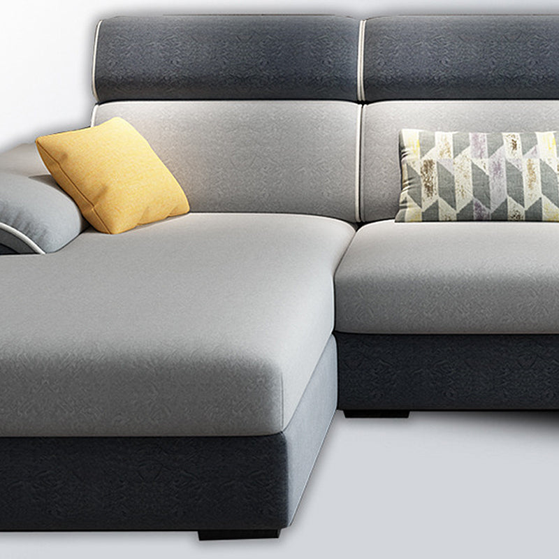 63" W Pillow Top  Arm Sectionals,Living Room Fabric Sectional sofa,L-Shape