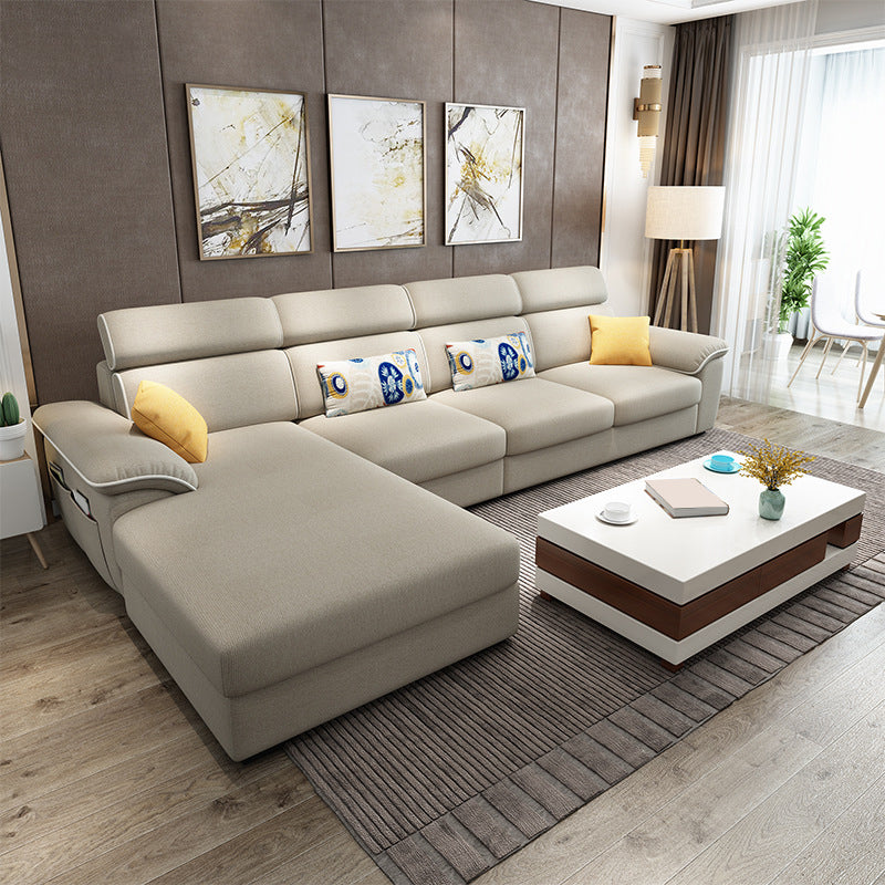 63" W Pillow Top  Arm Sectionals,Living Room Fabric Sectional sofa,L-Shape