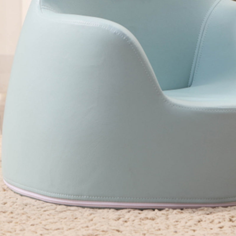 PU Arms Included Barrel Accent Chair with Fixed Back, Flared Arms for Living Room