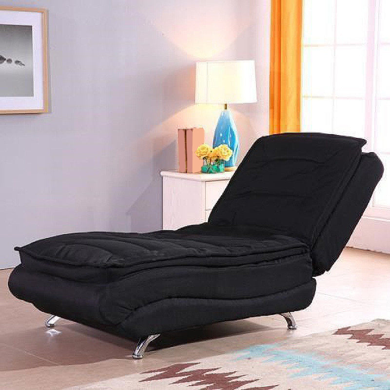 Basic Four Leg Armless Chair with Adjustable Sewn Pillow Back