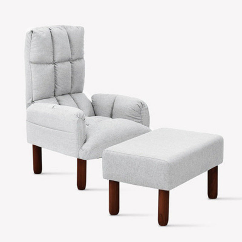 Linen Lounge Chair 20.86" L x 18.89" W Adjustable Accent Chair with Storage