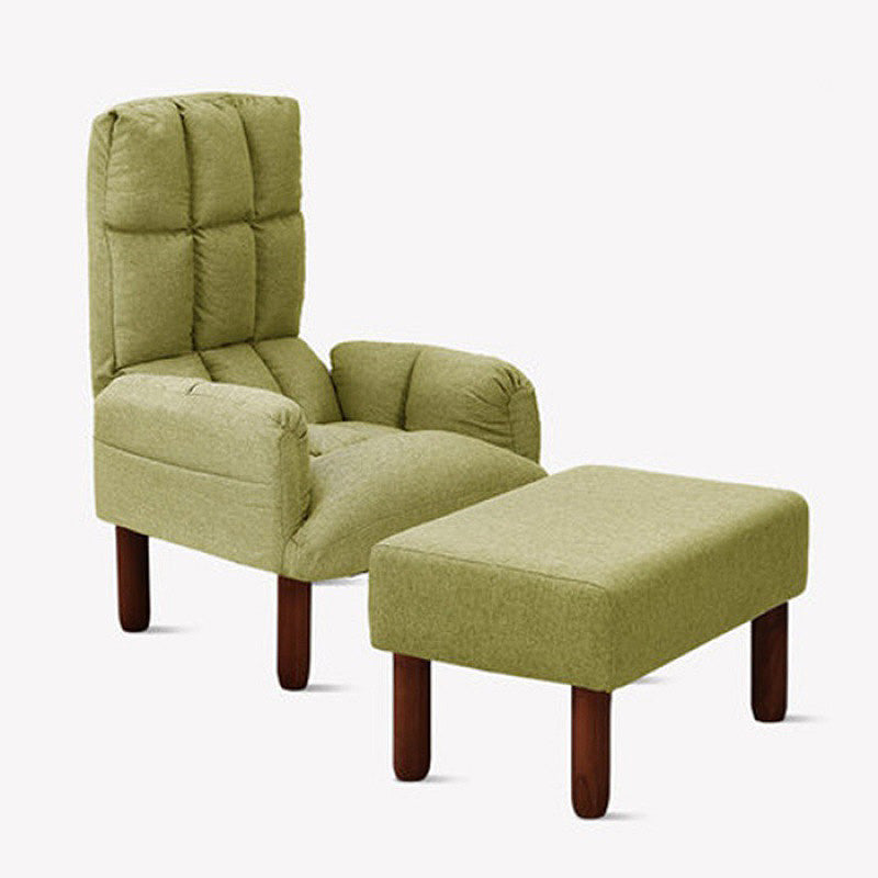 Linen Lounge Chair 20.86" L x 18.89" W Adjustable Accent Chair with Storage