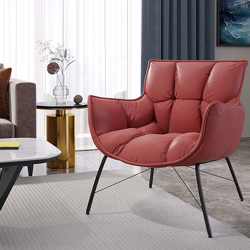 Faux Leather Arm Chair 28.34" L x 28.74" W x 33.85" H Accent Armchair for Living Room