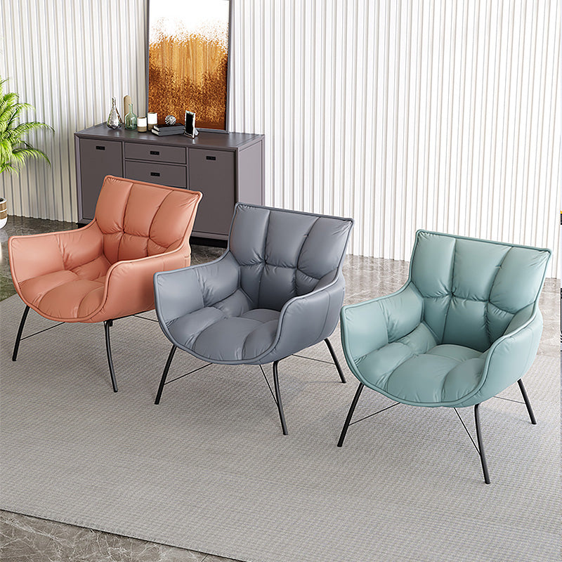 Faux Leather Arm Chair 28.34" L x 28.74" W x 33.85" H Accent Armchair for Living Room