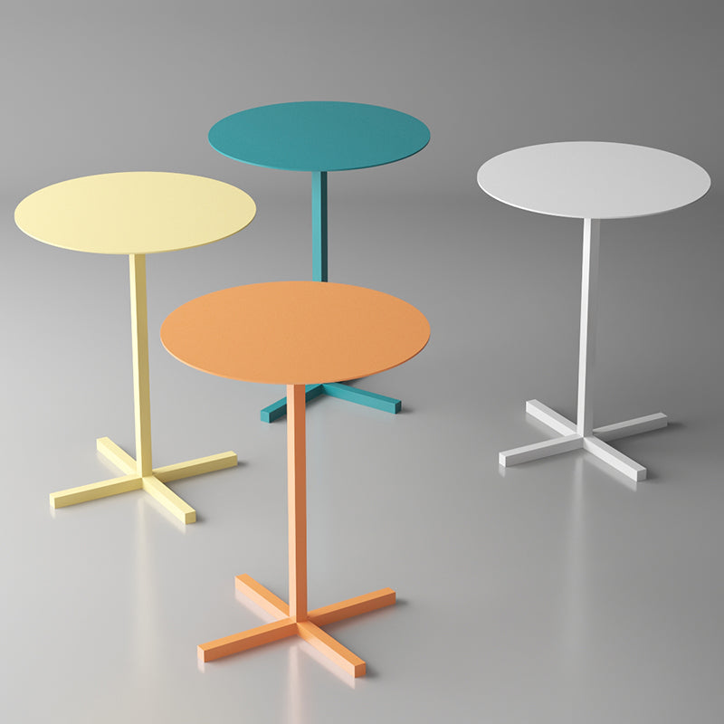 23.6"/27.5"Tall Metal Pedestal Solid Color Round Table Top Coffee Table