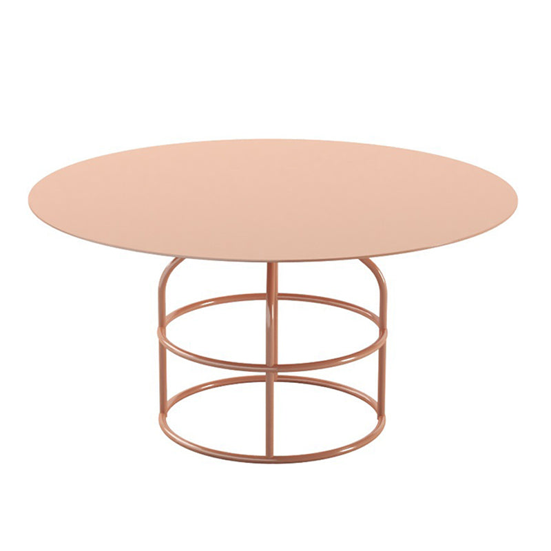 Pink / Black /gold /white Metal Frame Round Top Coffee Table