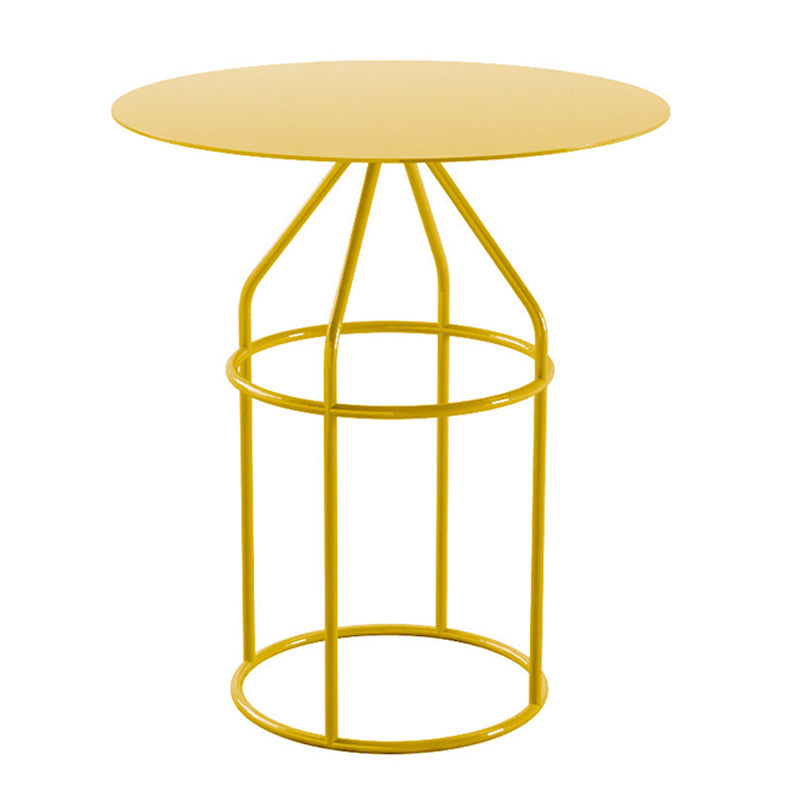 Pink / Black /gold /white Metal Frame Round Top Coffee Table