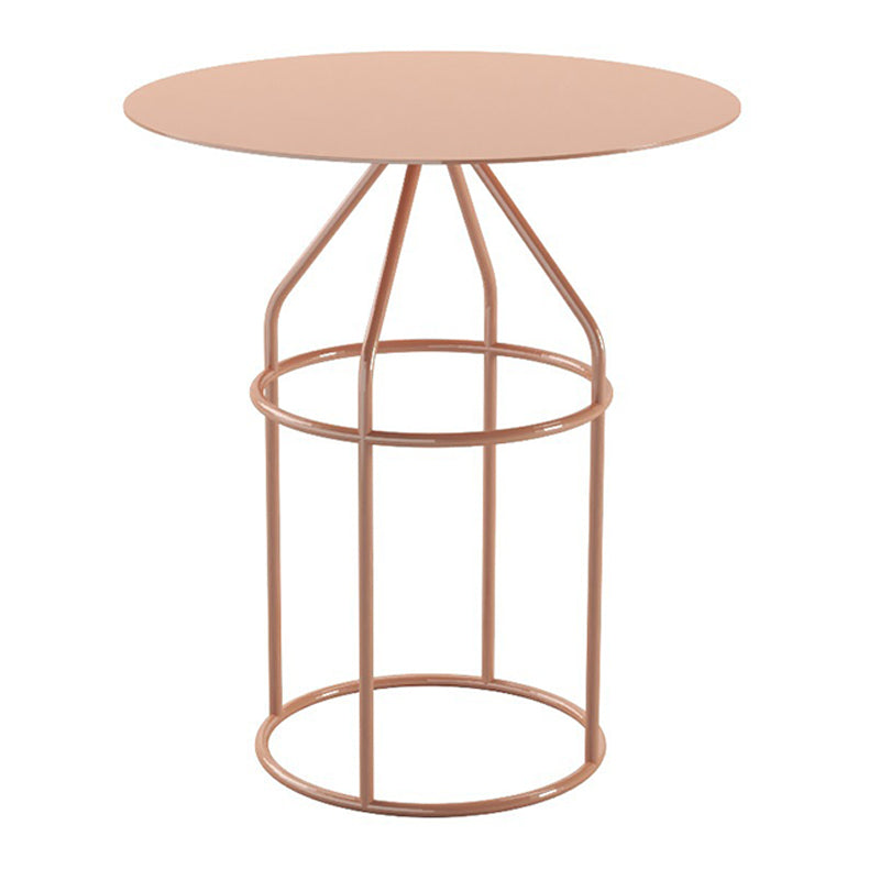 Pink / Black /gold /white Metal Frame Round Top Coffee Table