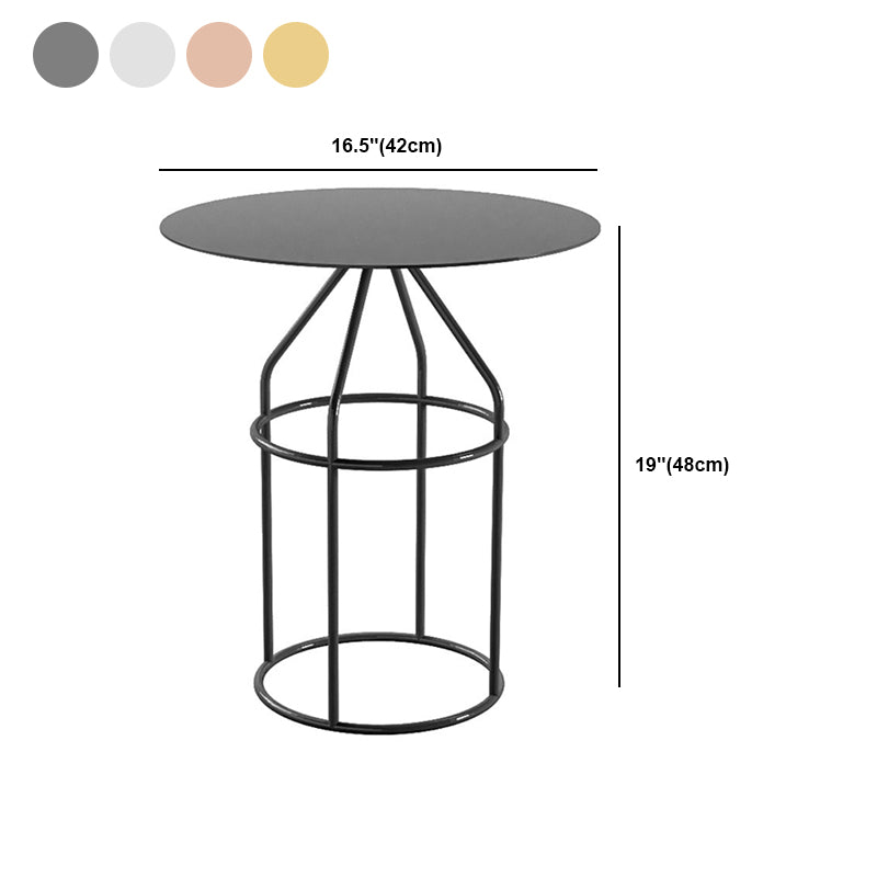 Pink / Black /gold /white Metal Frame Round Top Coffee Table