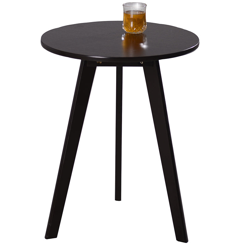 Round Wood Scandinavian Side Table 3 Legs End Table -23.6-In H