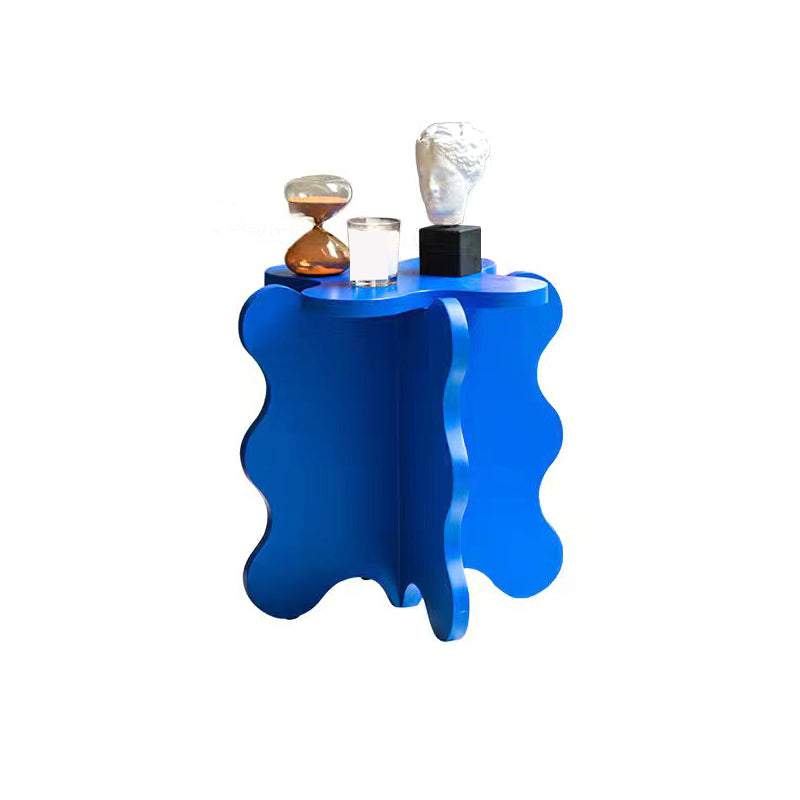 Nordic Wooden Abstract End Table Naturally Shaped Side Table