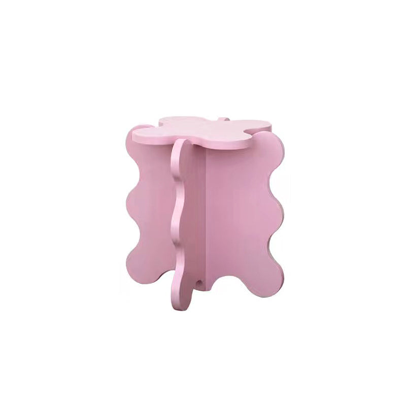 Nordic Wooden Abstract End Table Naturally Shaped Side Table