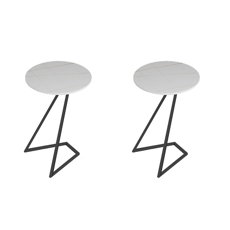 Contemporary Frame End Table Round Side End Table for Living Room