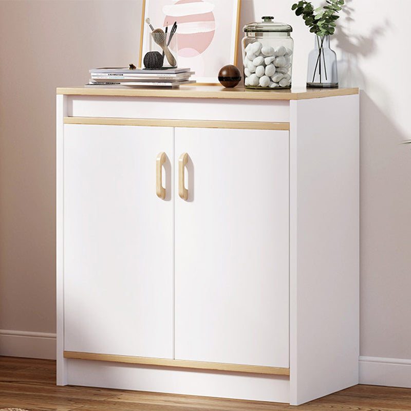 13.38" Wide Rectangle Accent Chest White Wood Accent Cabinet