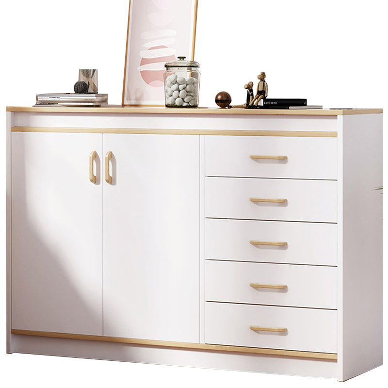 13.38" Wide Rectangle Accent Chest White Wood Accent Cabinet